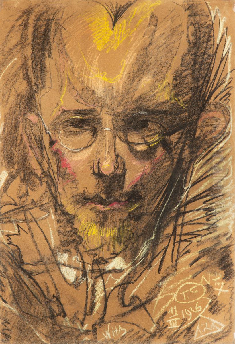 Portret Zdzislawa Skibinskiego Oil Painting by Stanislaw Ignacy Witkiewicz (Witkacy)