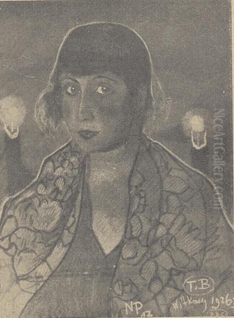 Portret Kazimiery Alberti Oil Painting by Stanislaw Ignacy Witkiewicz (Witkacy)