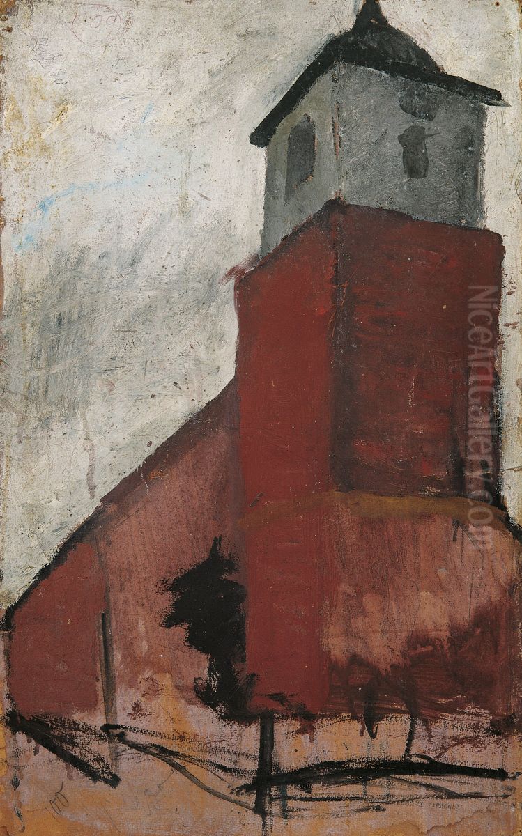 Church in Worpswede Oil Painting by Paula Modersohn-Becker