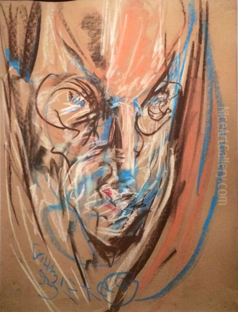 Portrait of Artur Schroeder (?) Oil Painting by Stanislaw Ignacy Witkiewicz (Witkacy)