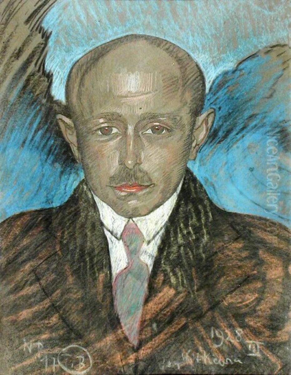 Portret Kornela Makuszynskiego Oil Painting by Stanislaw Ignacy Witkiewicz (Witkacy)