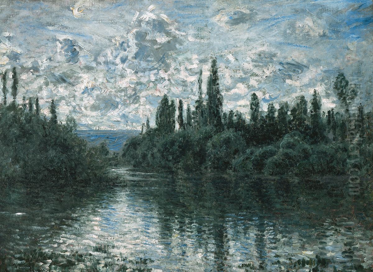 Branch of tehe Seine near Vetheuil Oil Painting by Claude Oscar Monet