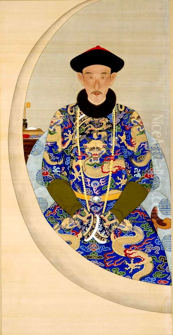 Yinxiang, Prince Yi (1686-1730), Looking Through a Window Oil Painting by unknown