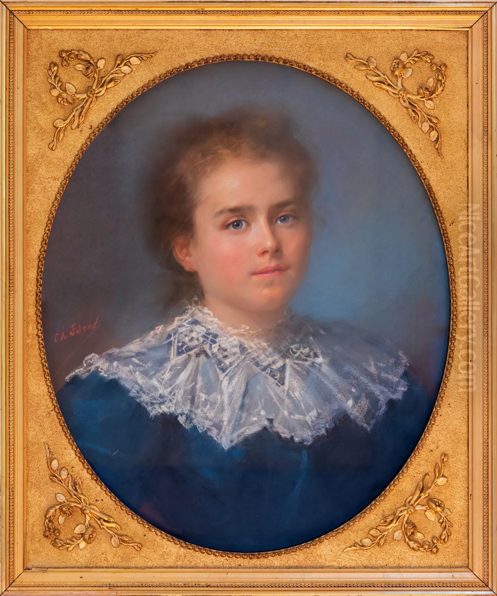Portrait de Rose Causse Gondrand Oil Painting by Charles Escot