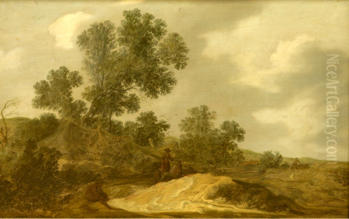 Dune Landscape Oil Painting by Pieter De Molijn