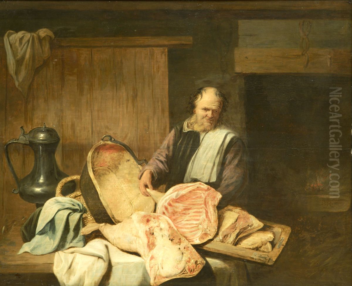 The Cook Oil Painting by David Ryckaert III