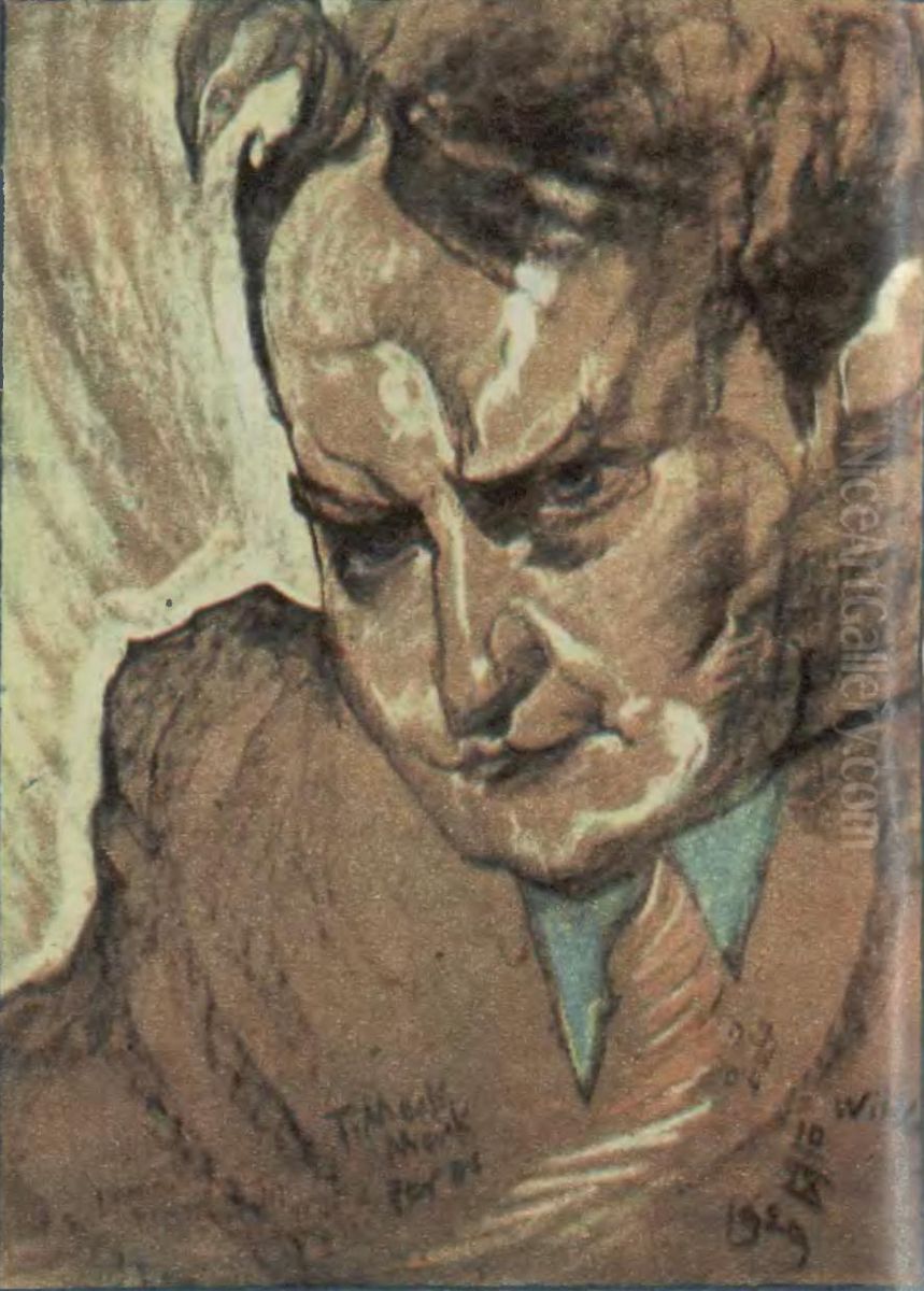 Portret Stefana Szumana Oil Painting by Stanislaw Ignacy Witkiewicz (Witkacy)