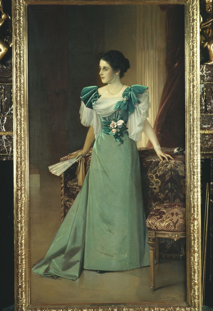 Irma von Geijer, fodd von Hallwyl (1873 - 1959 ) Oil Painting by Julius Johann Ferdinand Kronberg