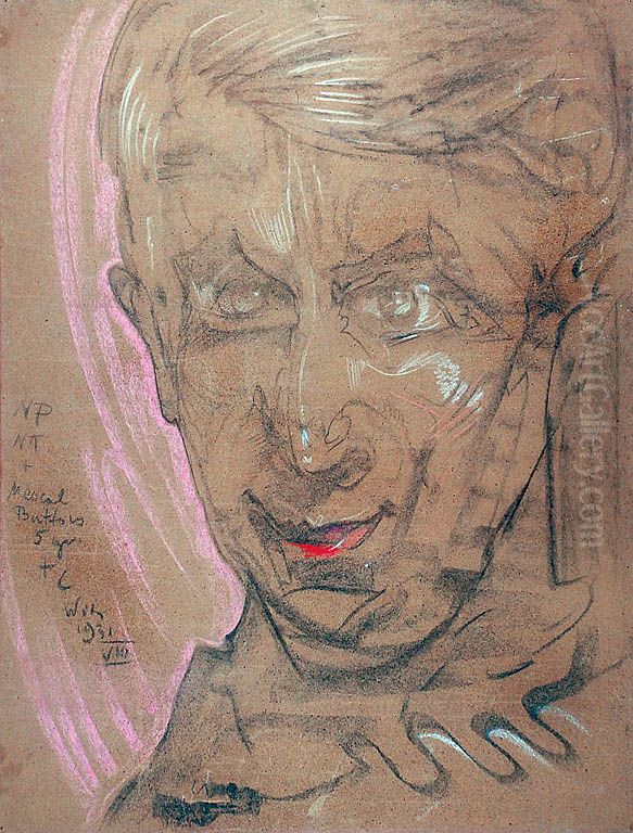 Portret Ks. Piotra Sledziewskiego Oil Painting by Stanislaw Ignacy Witkiewicz (Witkacy)