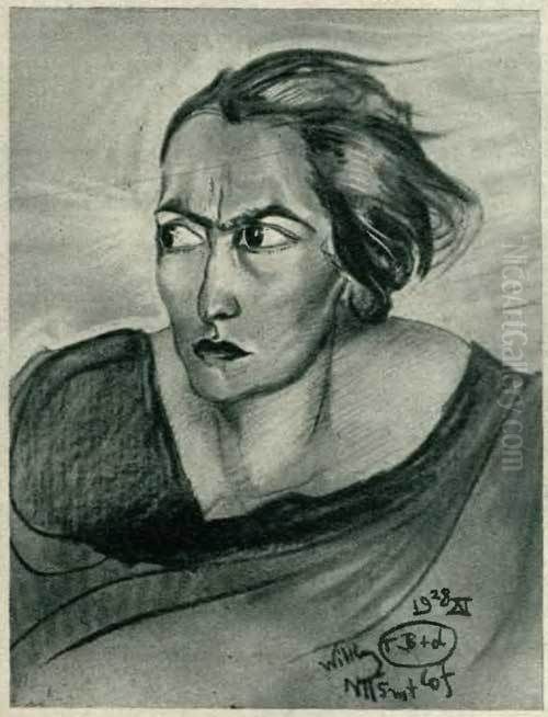 Portrait of Kazimiera Rychterowna Oil Painting by Stanislaw Ignacy Witkiewicz (Witkacy)
