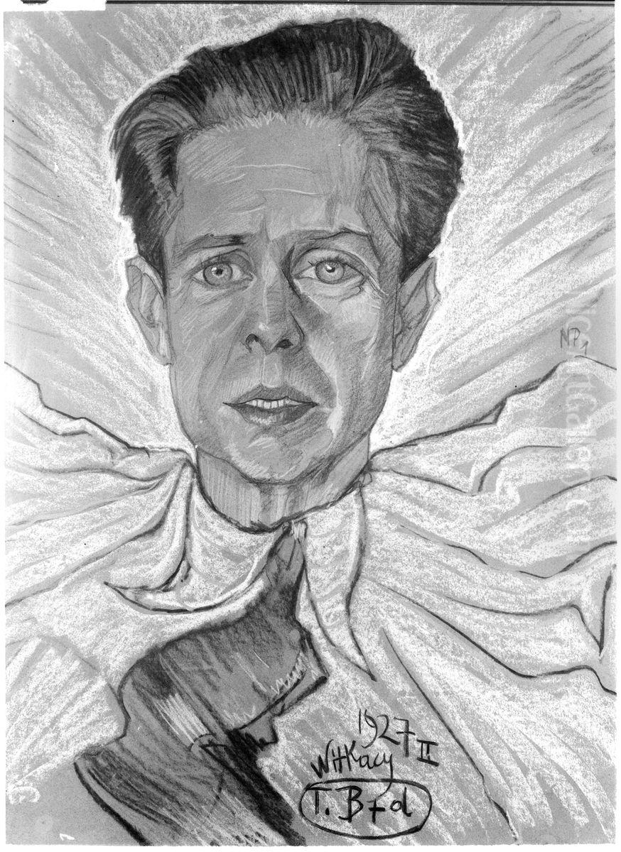 Portrait of Ryszard Ordynski Oil Painting by Stanislaw Ignacy Witkiewicz (Witkacy)