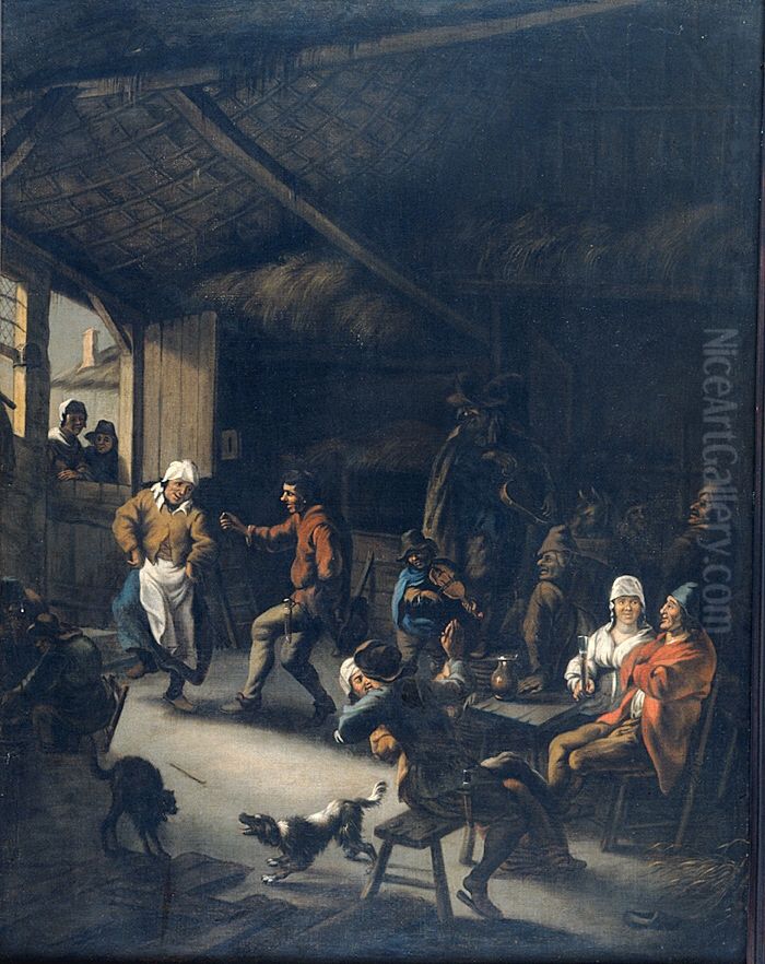 Peasant Dance Oil Painting by Nicolaes Pieterszoon Berchem