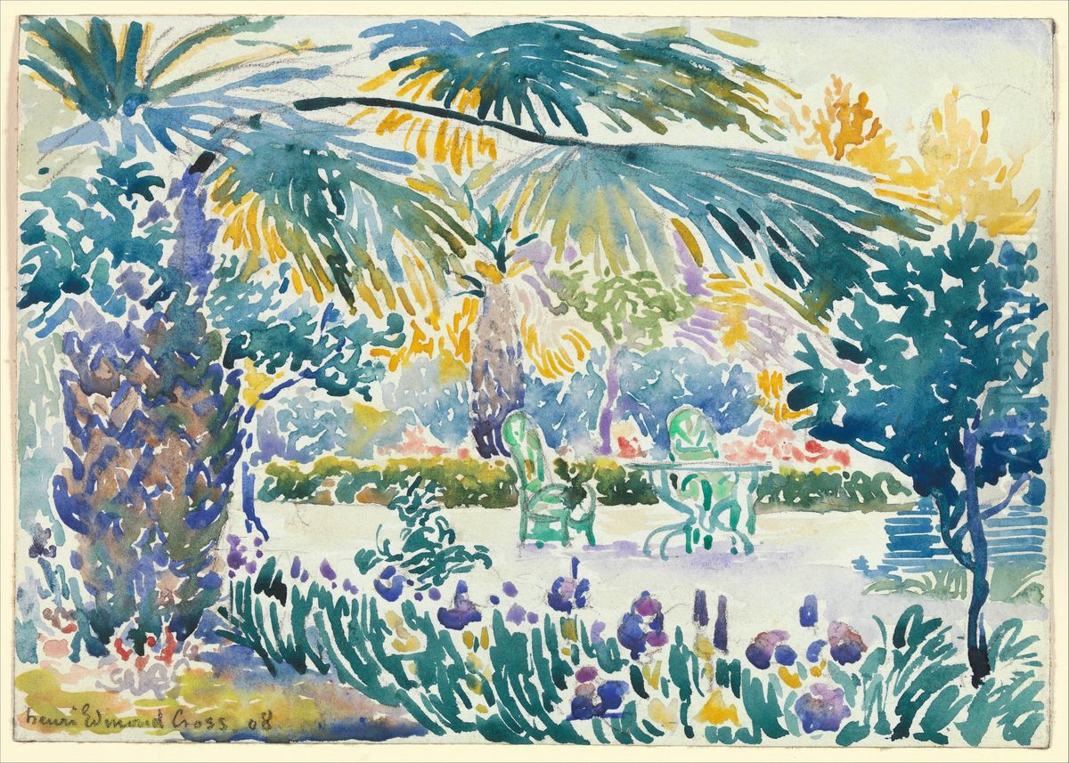 Garden of the Painter at Saint Clair Oil Painting by Henri-Edmond Cross