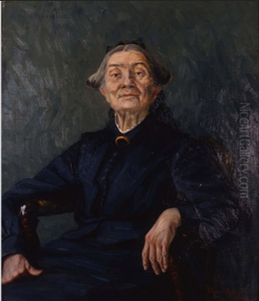 Marie Hauge 1903 portrait of Astaa Hansteen Oil Painting by Marie Hauge