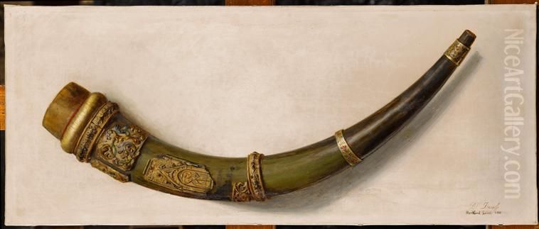 Olifant de saint Hubert Oil Painting by Blaise Alexandre Desgoffe