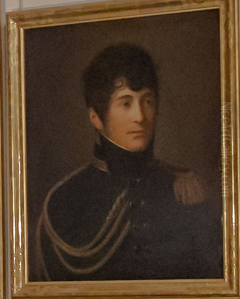 Portrait of Franz von Hallwyl (1777-1852), copy Oil Painting by Julius Johann Ferdinand Kronberg