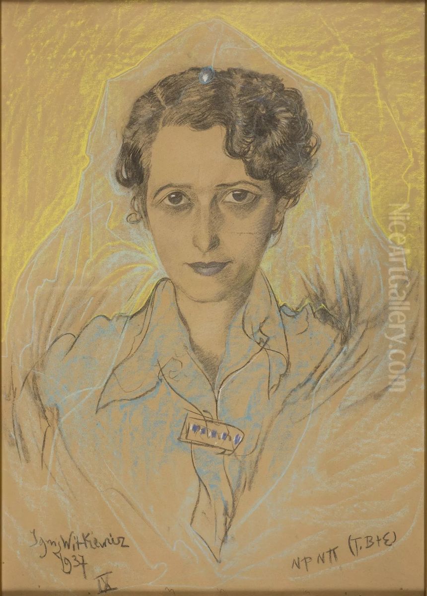 Portret kobiety Oil Painting by Stanislaw Ignacy Witkiewicz (Witkacy)