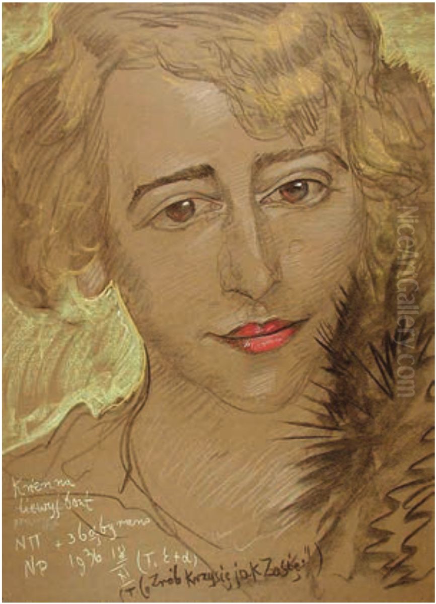 Portrait of Helena Maciakowa Oil Painting by Stanislaw Ignacy Witkiewicz (Witkacy)