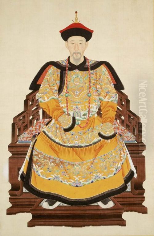 Portrait of Yinxiang, the First Prince Yi (1686-1730) Oil Painting by unknown