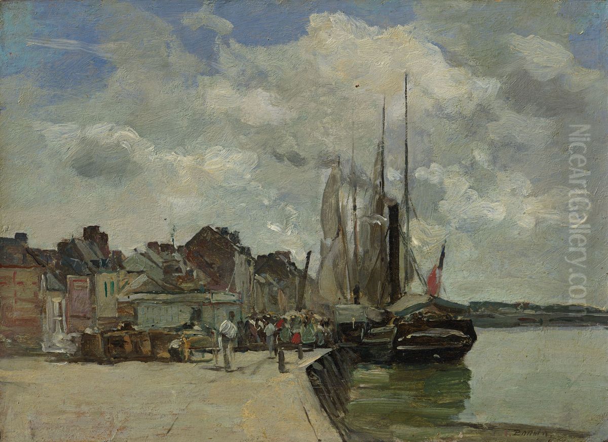The Port Oil Painting by Eugene Louis Boudin