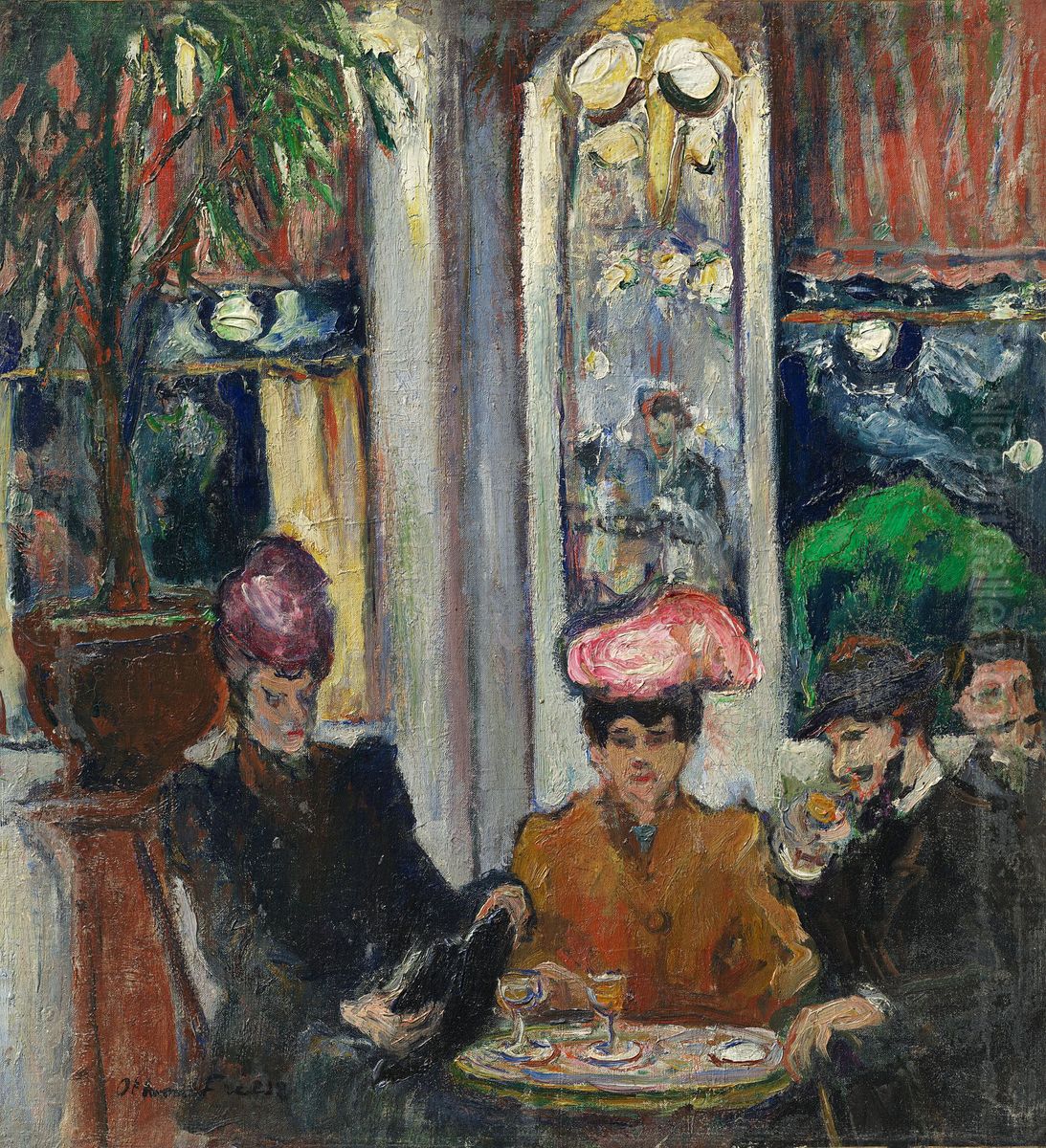 Szene in einer Pariser Brasserie Oil Painting by Othon Friesz