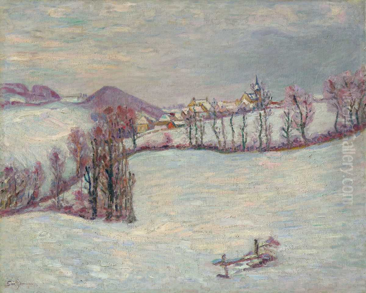 View of Puy de Dome Oil Painting by Armand Guillaumin