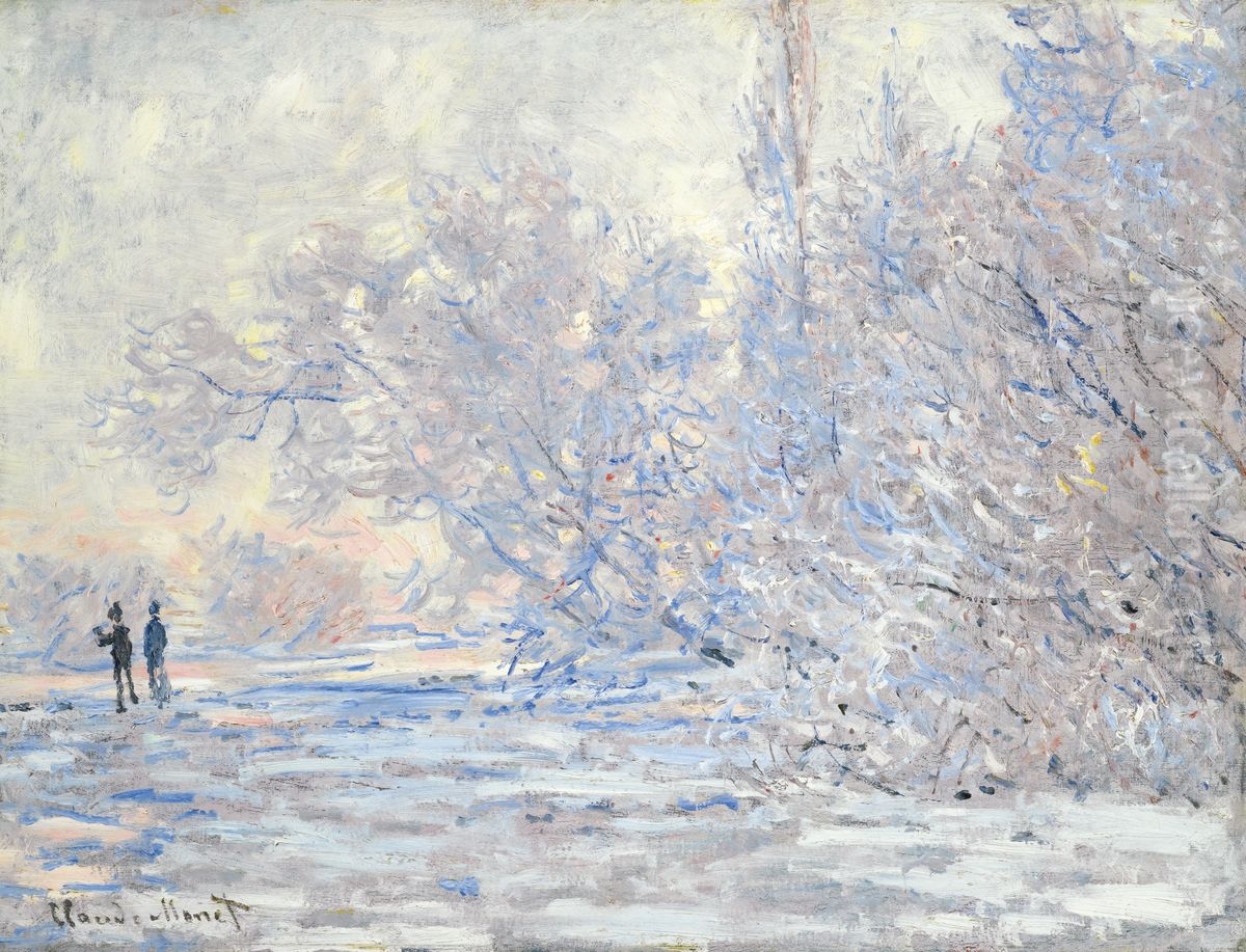 Raureif in Giverny Oil Painting by Claude Oscar Monet