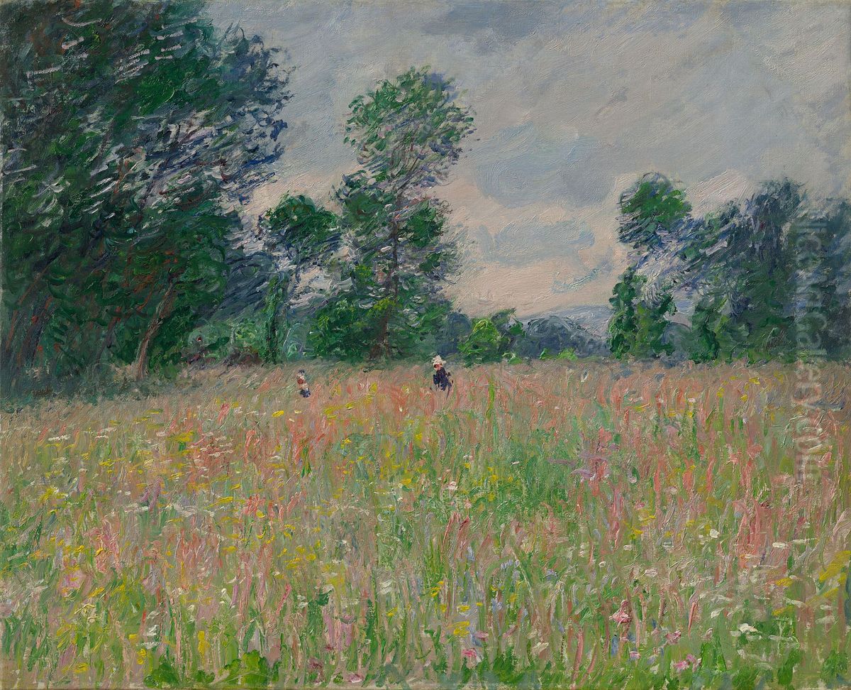 Die bluhende Wiese Oil Painting by Claude Oscar Monet