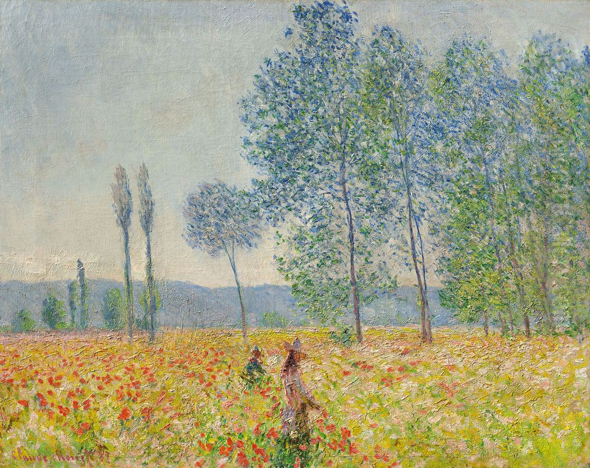 Unter den Pappeln Oil Painting by Claude Oscar Monet