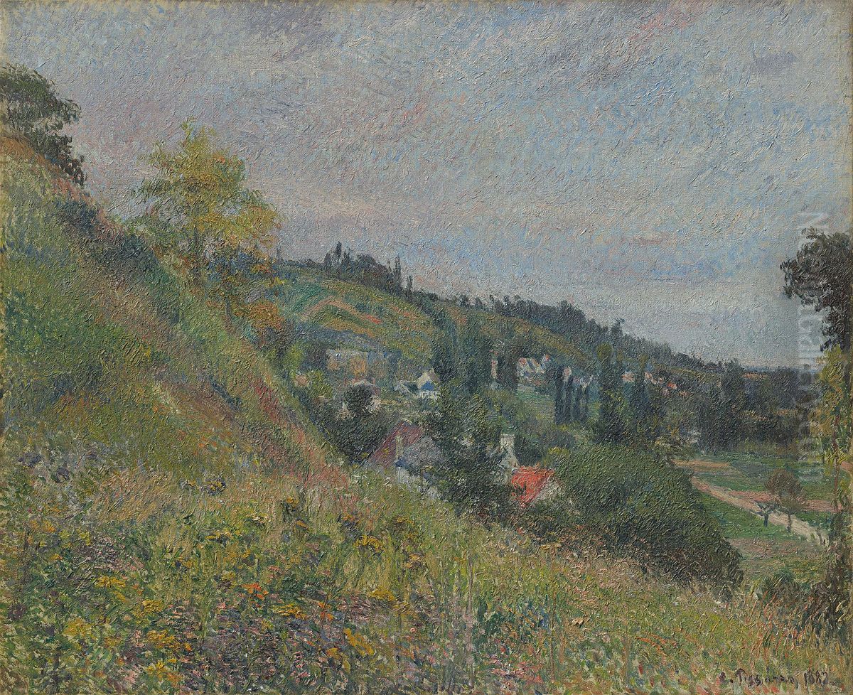 Die Hugel von Le Chou, Pontoise Oil Painting by Camille Pissarro