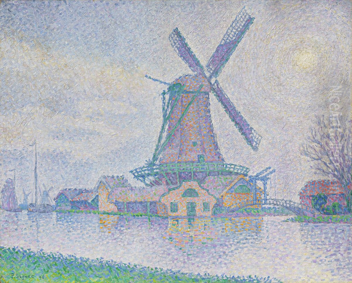 Muhle von Edam Oil Painting by Paul Signac