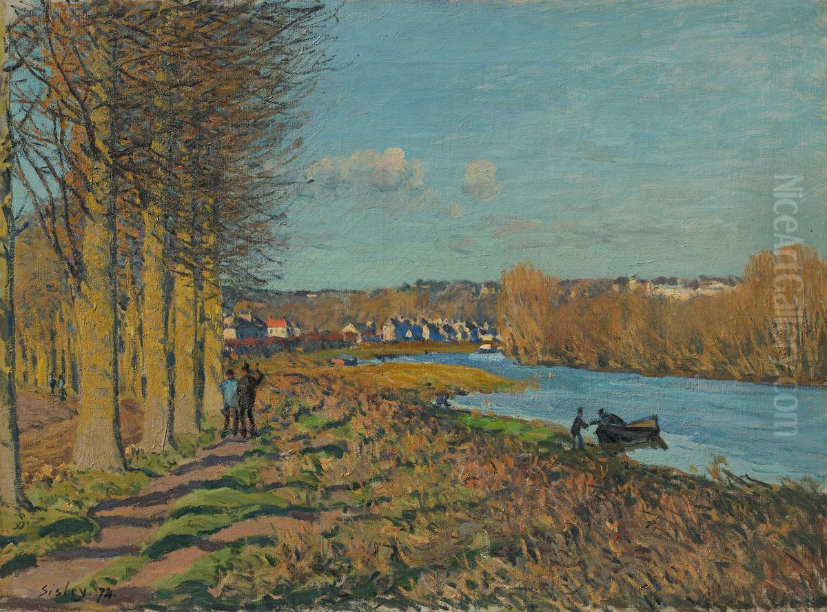 Wintermorgenn Oil Painting by Alfred Sisley