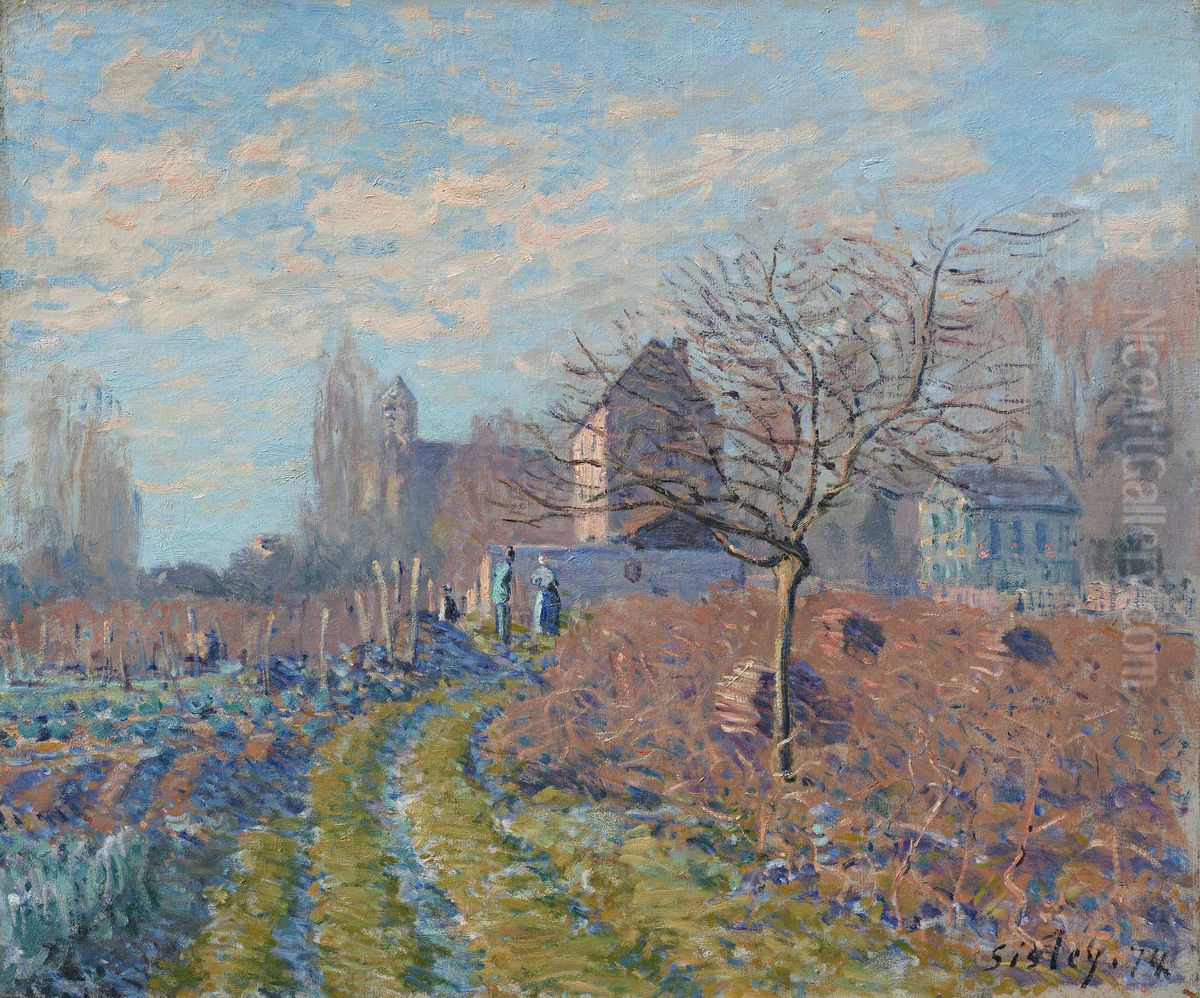 White Hoarfrost, Saint Martin's Summer Oil Painting by Alfred Sisley