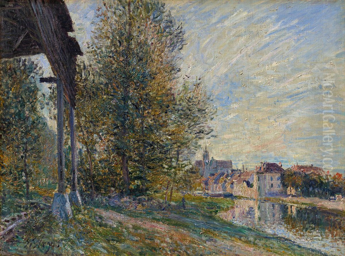 At Moret-sur-Loing Oil Painting by Alfred Sisley