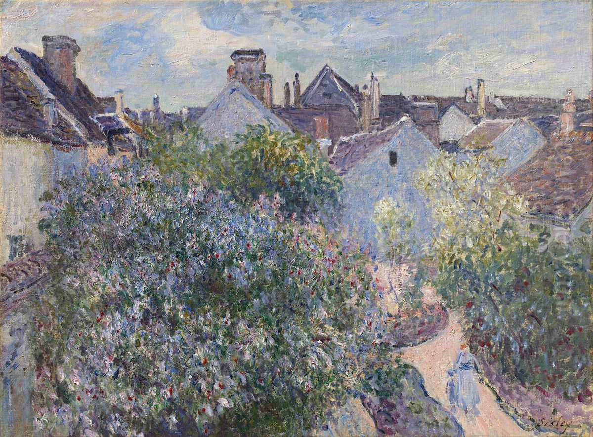 My House at Moret Oil Painting by Alfred Sisley