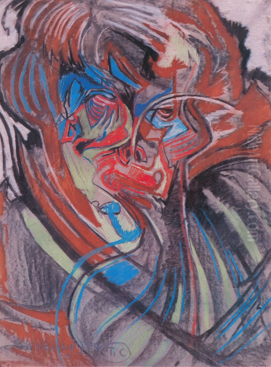 Doktor Kunzek Oil Painting by Stanislaw Ignacy Witkiewicz (Witkacy)