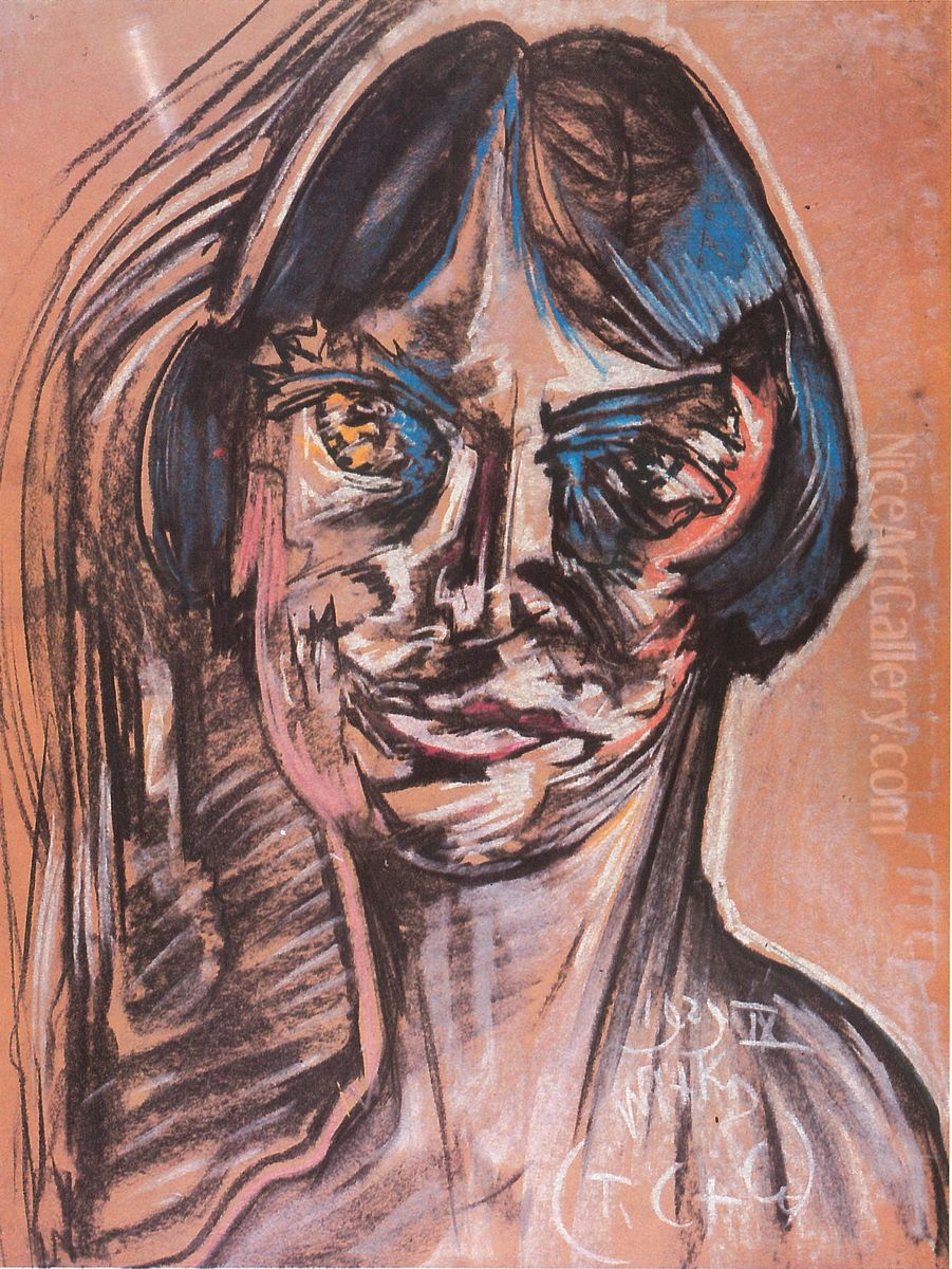 Portret Eleonory Plutynskiej Oil Painting by Stanislaw Ignacy Witkiewicz (Witkacy)