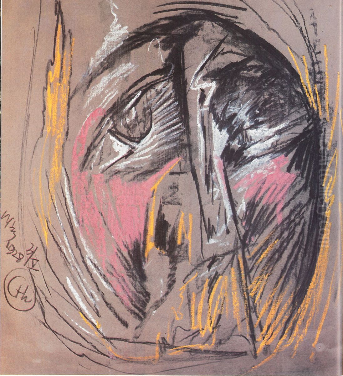 Head Oil Painting by Stanislaw Ignacy Witkiewicz (Witkacy)