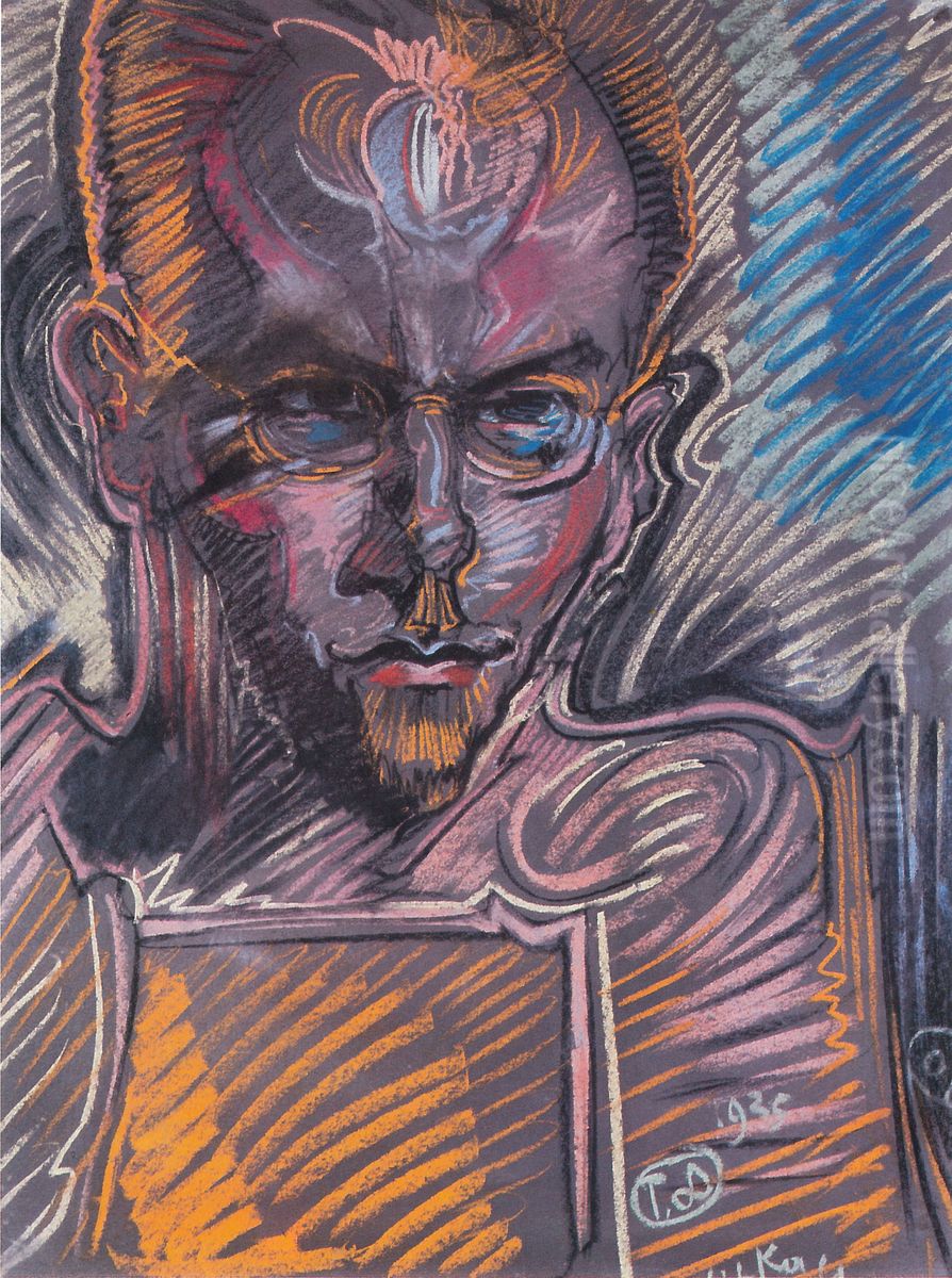 Portret Zdzislawa Skibinskiego Oil Painting by Stanislaw Ignacy Witkiewicz (Witkacy)