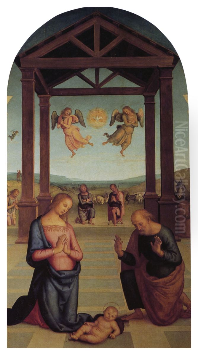 Adoration of the Shepherds Oil Painting by Pietro Vannucci Perugino
