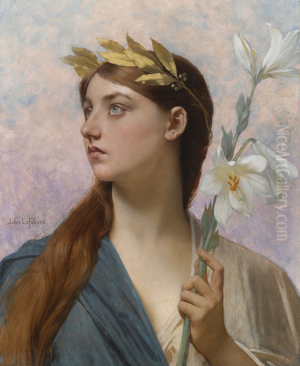 An Allegory of Victory Oil Painting by Jules Lefebvre