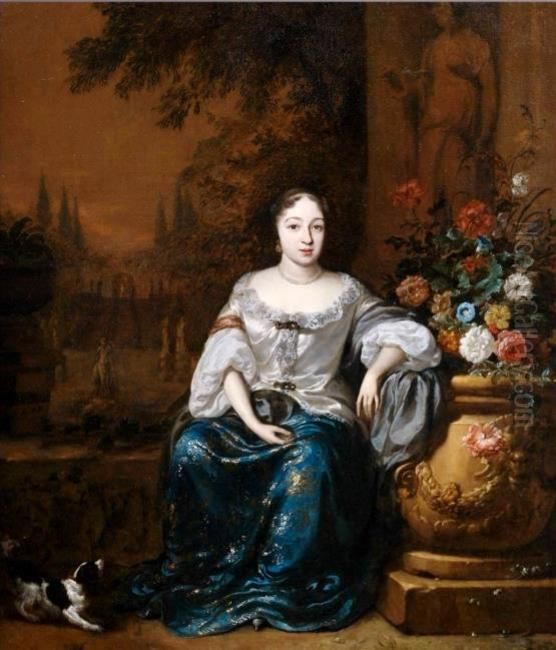 Portrait of an unknow woman Oil Painting by Jan Weenix