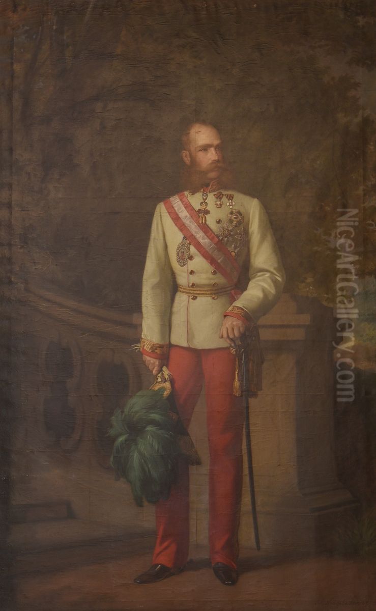 Portrait of Franz Joseph I Oil Painting by Josef Neugebauer