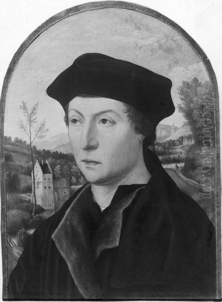 Portrait of a man Oil Painting by Jan Mostaert