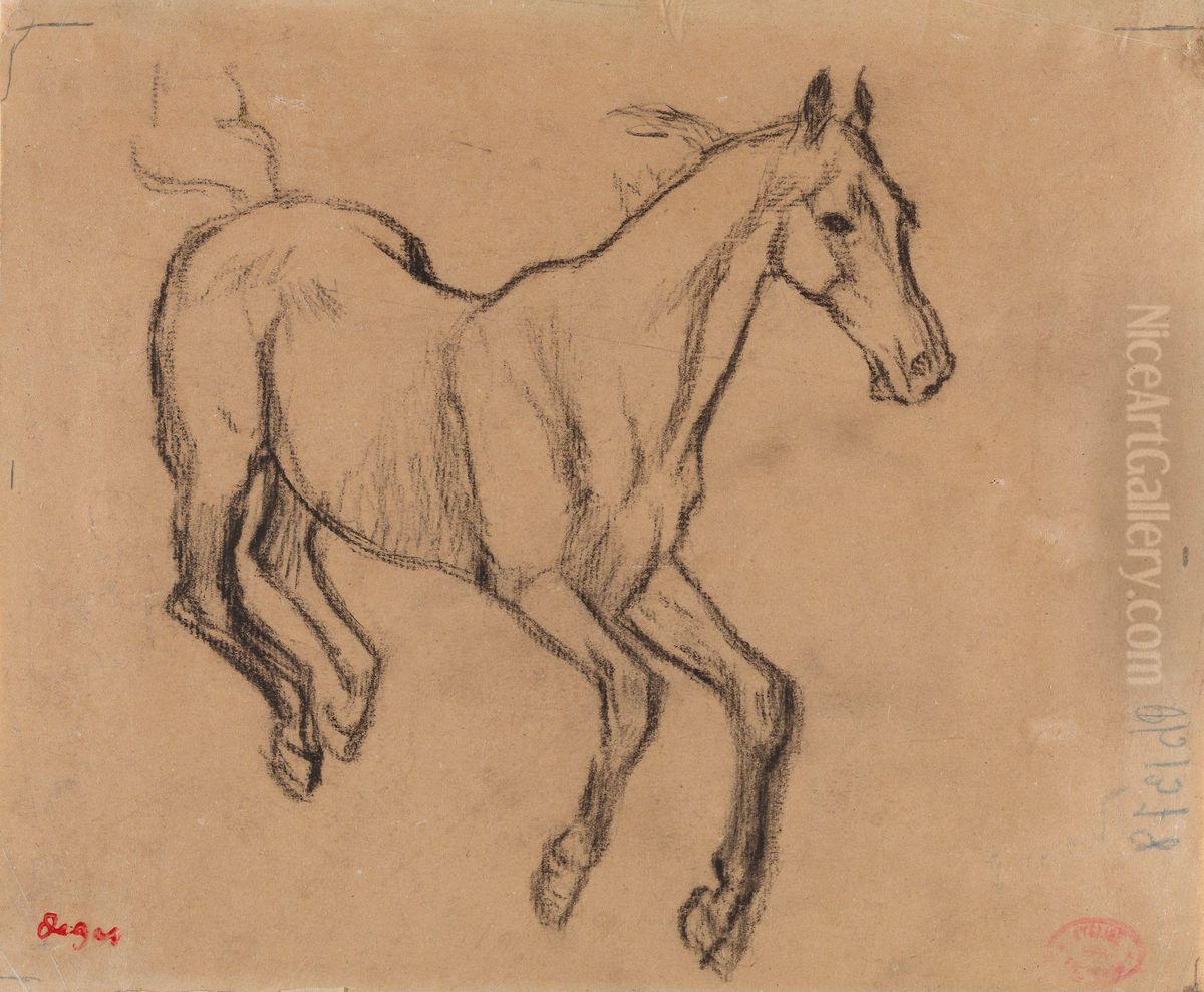 Horse Gallopping Oil Painting by Edgar Degas