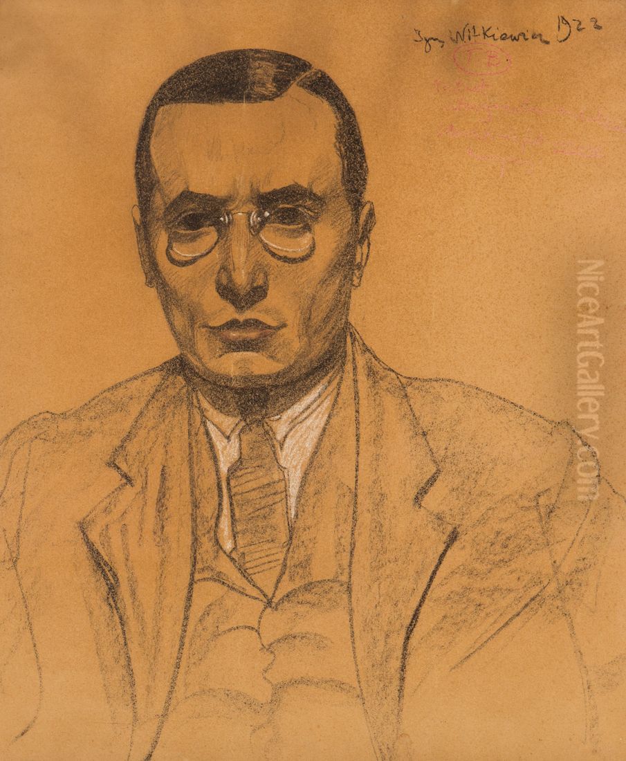 Portret Jerzego Kordowskiego Oil Painting by Stanislaw Ignacy Witkiewicz (Witkacy)