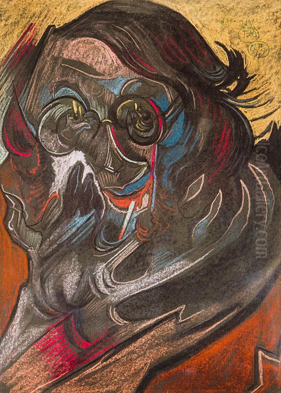 Portrait of Artur Maria Swinarski Oil Painting by Stanislaw Ignacy Witkiewicz (Witkacy)