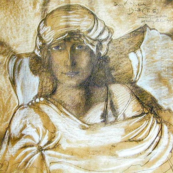 Portrait of Irena Solska Oil Painting by Stanislaw Ignacy Witkiewicz (Witkacy)