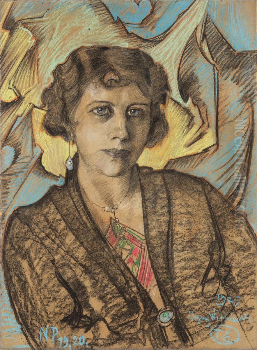 Portrait of a woman Oil Painting by Stanislaw Ignacy Witkiewicz (Witkacy)