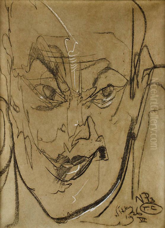 Portrait of a man Oil Painting by Stanislaw Ignacy Witkiewicz (Witkacy)